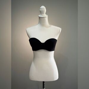 Black Tahari Lightly Padded Strapless Bra Size 34C VGUC